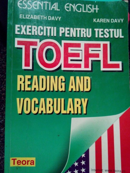 Elizabeth Davy - Exercitii pentru testul TOEFL (Editia: 1999)