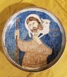 FARFURIE DECORATIVA DIN CERAMICA DE HOREZU- PASTORUL SEL BUN- ARTIST B&Icirc;SCU ION