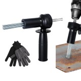 Accesoriu pentru dorn SDS cu 18 ace și mănuși &ndash; oțel călit