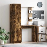 vidaXL Birou 2 pcs Stejar fumuriu 3337285