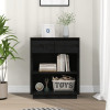 VidaXL Dulap consolă, negru, 60x34x75 cm, lemn masiv de pin 813838