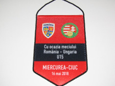 Fanion meci fotbal ROMANIA (U15) - UNGARIA (U15) 16.05.2018 foto