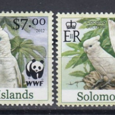 Solomon - Fauna WWF - PASARI - PAPAGALI ALBI - MNH - Michel = 4,00 Eur.