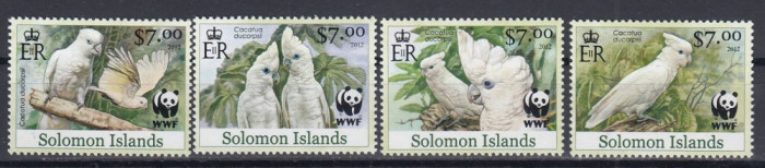 Solomon - Fauna WWF - PASARI - PAPAGALI ALBI - MNH - Michel = 4,00 Eur.