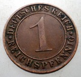 B.255 GERMANIA WEIMAR 1 REICHSPFENNIG 1935 F