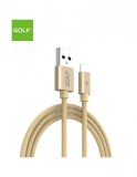 Cablu USB la micro USB 1m Golf Data Sync Quick Charge 5A auriu GC-76m