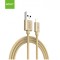 Cablu USB la micro USB 1m Golf Data Sync Quick Charge 5A auriu GC-76m