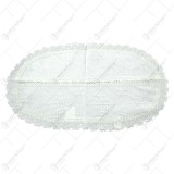Servetel traditional oval din bumbac 45&times;25 CM Alb