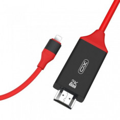 Cablu / Adaptor XO-GB006 Audio - Video (Apple) Lightning la HDMI 2K 60Hz, Negru Blister