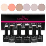 Cumpara ieftin Set 6 Oje Semipermanente 10ml SensoPRO Milano, Nude Seduction