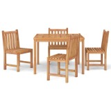 Set de sufragerie de gradina, lemn masiv de tec, 5 piese