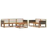 vidaXL Set de canapele de exterior 6 pcs natural Lemn Solid de Acacia 3382337