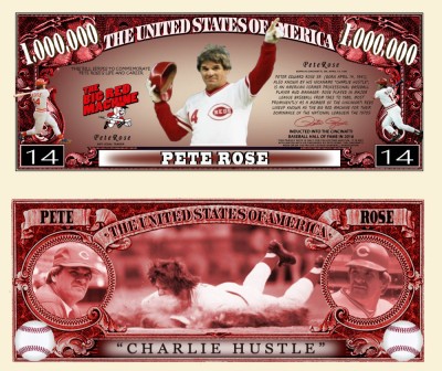 !!! SUA = FANTASY NOTE (TJ6) = PETE ROSE , JUCATOR DE BASEBALL - 2023 - UNC foto