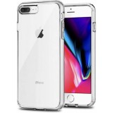 Husa Silicon Transparenta Apple iPhone 7 Plus, Protectie Soc, Praf, Zgarieturi