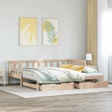 Cumpara ieftin Pat de zi cu extensie și sertare fără saltea, 90x200 cm