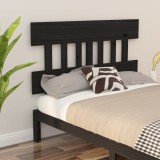 Cumpara ieftin Tăblie de pat, negru, 143,5x3x81 cm, lemn masiv de pin