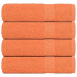 VidaXL Prosoape de baie 4 buc Portocaliu 360 g/m&sup2; 100% bumbac
