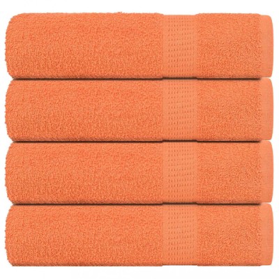 vidaXL Prosoape de baie 4 buc Portocaliu 360 g/m&amp;sup2; 100% bumbac foto