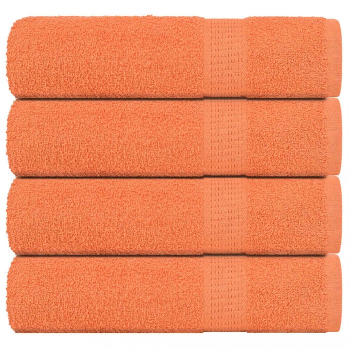 vidaXL Prosoape de baie 4 buc Portocaliu 360 g/m&sup2; 100% bumbac