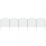vidaXL Set gard de grădină arcuit, verde, 77,5 x 78,5 cm