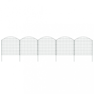 Set gard de gradina arcuit, verde, 77,5 x 78,5 cm foto