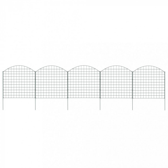 Set gard de gradina arcuit, verde, 77,5 x 78,5 cm