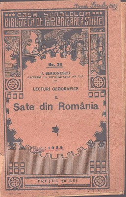 C9063N Sate din Rom&amp;acirc;nia de Ion Simionescu, 1926 foto
