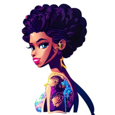 Sticker decorativ Woman, Mov, 90 cm, 7750ST foto