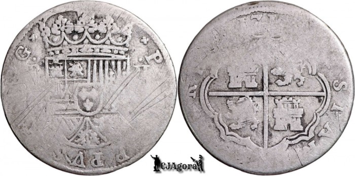1718, 2 Reales - Filip al V-lea - Seville - Regatul Spaniei