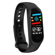 Bratara fitness TechONE&trade; M3, color, IP 65, multi sport, puls, tensiune, notificari, negru