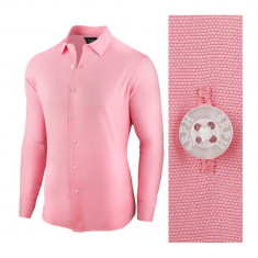 Camasa pentru barbati, roz, regular fit, bumbac, casual - Business Class Ultra foto
