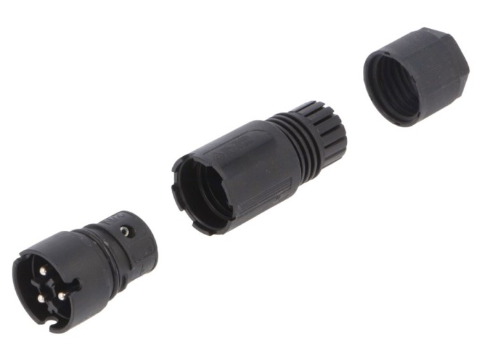 Conector circular RST 3-pini 8A
