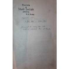 REVISTA DE STUDII SOCIALE