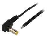 Cablu ESPE 3m 2x0,52mm&sup2; DC 5,5x2,1mm unghi negru KW212-000-213-0300