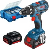 Bosch GSR 18V-28 - Masina de gaurit si insurubat cu 2 acumulatori Li-Ion 18 V 3 Ah 63 Nm valiza plastic accesorii