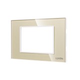 Cumpara ieftin Rama din sticla securizata Luxion aurie cu suport 3M, standard italian
