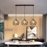 Greelustr Candelabru C3-NY-H, Candelabru din otel si cristal, negru