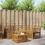 vidaXL Set de canapele de exterior 5 pcs natural Lemn Solid de Acacia 3374779