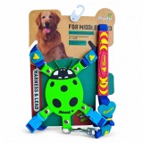 Set lesa si ham pentru caini talie medie, model decorativ, material nylon si plastic, control sigur