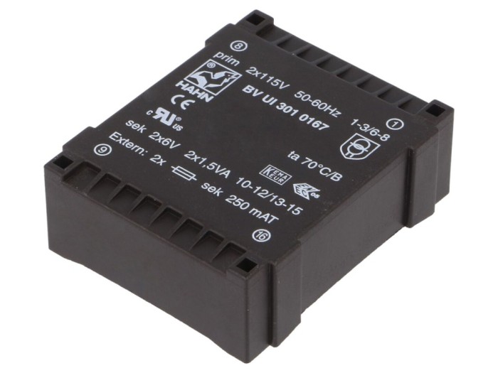 Transformator PCB &icirc;ncapsulat 3VA 6V