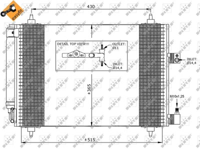 NRF 35649 EASY FIT Condensator, climatizare foto