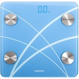 Cantar electronic de persoane cu Bluetooth Daewoo, 180 kg, Pornire automata, Bluetooth 4.0, Display LED, Blue