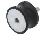 Atenuator Vibratii ELESA+GANTER M8 40mm Guma Otel Zincat Sarcina Statica 2133N Cod DVC.2-40-30-25-M8-23-55