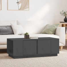 Gossi masuta de cafea, gri, 110x50x40 cm, lemn masiv de pin