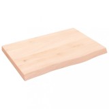 Cumpara ieftin Polita de perete, 60x40x(2-4) cm, lemn masiv de stejar netratat