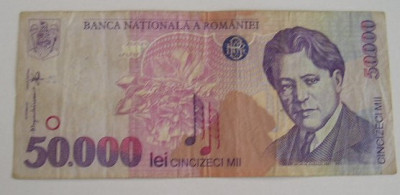 M1 - Bancnota Romania - 50000 lei - emisiune 1996 foto