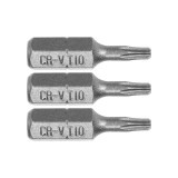 65492 STHOR Set 3 biti profil Torx T10, prindere hexagonala 1/4&amp;quot;, lungime 25 mm