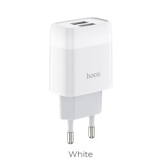 Incarcator retea Hoco C73A, 2xUSB 2.4A, Alb
