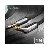 Cablu audio Premium de 3.5mm ultra plat unghi 90 grade-Lungime 1 Metru-Culoare Negru