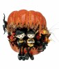 Aranjament floral mediu de Halloween cu flori uscate si figurine din rasina in dovleac (Portocaliu), Eventissimi&reg;